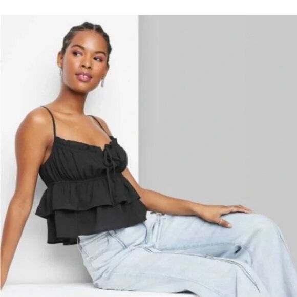 NWOT Wild Fable Black CropTop - Picture 2 of 6